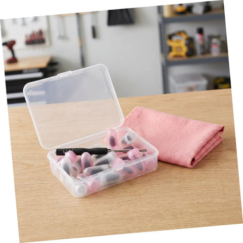Spiral Screw In Tire Repair Nails For Roadside Emergency Quick Fix Auto Atv Scooter And Tractor Tires Heat Resistant Rubber Plug in a clear storage box.