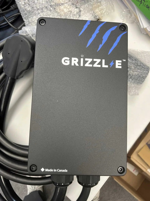 Beefy Level 2 240V EV Charger With 24 Foot Premium Cable NEMA 14-50 Plug UL Certified Metal Enclosure close-up view
