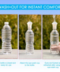 On The Go Eye Wash Cup Emergency Eyewash Device for Fast Eye Irrigation fits most water bottles and delivers quick rinse.