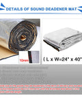 Heavy Duty Heat Sound Deadening Insulation Mat For Car Fiberglass Heatproof Pad rolled and folded, 40x24 inch, noise blocking, 394 mil thick