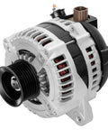 High Output 100 Amp Alternator For Toyota RAV4 2.4L 2006 2007 2008 Replacement, detailed front view showing pulley and connectors.