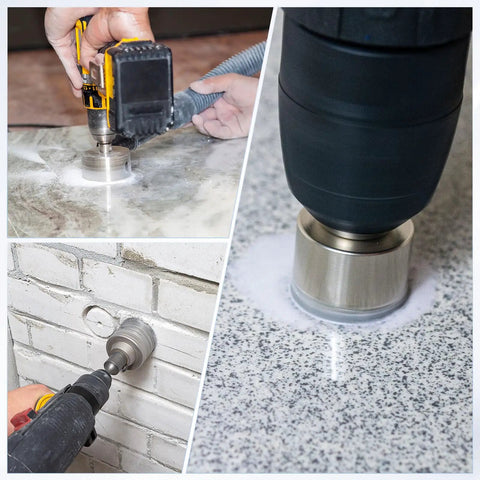 Top Shelf 5 Pack Diamond Hole Saw Bits For Glass And Ceramic Tile 7 Mm used on marble, grout, and granite for precise drilling.