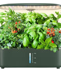 Indoor Hydroponics Garden Kit With 12 Pods LED Grow Light Auto Timer Adjustable Height Up To 17 Inches Super Easy, Mess Free
