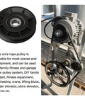 Heavy Duty Nylon Cable Pulley Wheel Idler With V Groove, 60 Mm Outer Diameter, in industrial machinery setup, steel bearing core