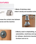 Flat stainless steel washers, 3/16 in ID x 1/2 in OD, 1.0 thick, 304 stainless, plain finish, 100 pcs