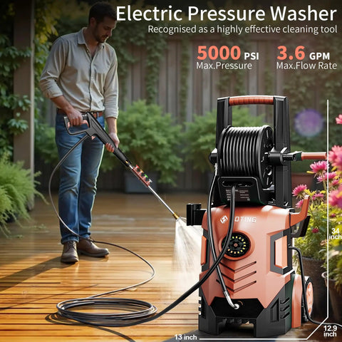Beast Mode Cleaning Power With 5000 Max PSI Pressure Washer Touchscreen Control And Foam Cannon Eight Spray Levels