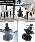 Badass Heavy Duty Furniture Levelers Adjustable Standard Threaded Feet with Steel T Nut Kit, large base, supports 1320 lbs load.