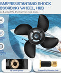 Upgrade OEM 14x19 4B Boat Propeller For Mercury Outboard And Mercruiser Alpha One 135 To 300 HP with 15 Spline Tooth and hub kit.