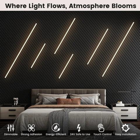 Sleek Led Recessed Lighting Kit Featuring Six Premium Slat Wall Bars That Truly Level Up Your Space Making Interiors Look Fly With Zero Hassle During Fast Install Any Weekend