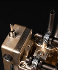 Premium Metal Inline Four Cylinder Engine Model Kit That Runs Sick And Tight Motorized Assembly Featuring Anodized Aluminum Craftsmanship built to last, detailed components.