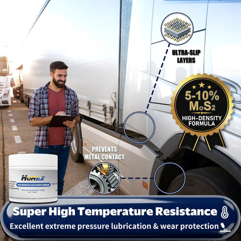 Heavy Duty Moly Grease With Five Percent Molybdenum Disulfide Lubricant For High Temperature Use Anti Seize NLGI Two 50 Grams and truck