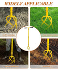 Garden Hand Tiller Claw With Wide Longer Tines Dig In Deep Twist Tiller for soil loosening, lawn aeration, weeding, fertilizing
