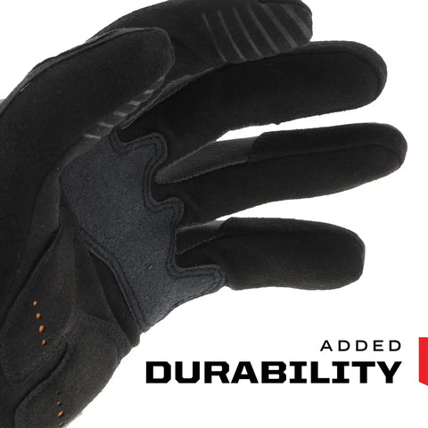 M Pact Open Cuff Gloves With Abrasion Resistant Build High Impact Knuckle Protection Breathable Design Secure Fit Machine Washable Touchscreen Compatible Open Cuff Work Gloves For Construction And DIY Black X Large palm side close-up