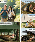 Waterproof 10x10.5 Ft Tarp Shelter For Camping And Backpacking Ripstop 210T Canopy With UV Protection in various camping scenarios