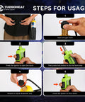 Steps for using Propane MAPP Gas Torch Kit With Long Five Foot Hose Trigger Ignition Holster And Included MAPP Cylinder.