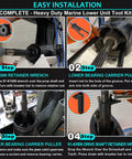 Complete Heavy Duty Marine Lower Unit Repair Kit featuring three tools for servicing outboard lower units.