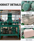 Intbuying 2.2KW Electric Pipe Tube Bender Roller Machine With All-Copper Motor showing gear wheel and motor switch details.