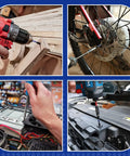 Five Piece T20 Security Torx Bits Rock Solid S2 Steel Impact Driver used in various applications including woodworking and bike repair.