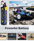 3S 11.1V 2200mAh LiPo Battery with XT60 Connector for RC Cars, Trucks, and Buggy in racing scene with powerful performance.