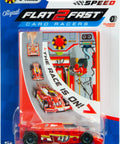 Pocket Size Racecar Launcher With Real Rubber Tires For High Speed Racing Transforms Card Racer Into Ultra Fast Car packaging