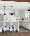 Brookings Shaker Unassembled Sink Base Cabinet 36 W 24 D 34.5 H Painted White Solid Wood For Kitchen Sinks installed view