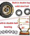 Heavy Duty Swivel Caster Wheels Set Of Four With Ten Inch Silent Pneumatic Rubber Tires And Steel Brake Plates For Industrial Carts Or Shop Workbenches built with solid steel ball bearing and 360° rotation.