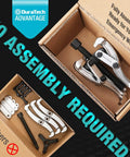 Heavy Duty 3 Inch 3 Jaw Gear Puller Fully Assembled For Gears Pulleys Bearings And Flywheels Works With Wrench Or Ratchet Cr V Steel