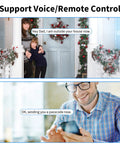 Use of Dope Smart Lock With Fingerprint And Bluetooth App For Home Security Password And Backup Keys Black Anti Corrosion Casing 4 In 1 Keyless Entry And Fast Unlock Under A Third Of A Second by family at holiday-decorated home, with remote control via smartphone.