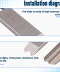 R5 corner rounder blade shown with high hardness steel, strong wear resistance, for manual corner rounder cutter machine