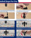 Detailed use steps of Slick Squeaky Floor Repair Kit With Fifty Heavy Duty Joist Screws And Five Simple Tools.