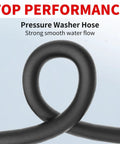 Pressure Washer Hose 200 Ft Three Eighths Inch Steel Wire Braided With Swivel Quick Connect 4800 Psi Durable Leak Proof Industrial Pro Grade
