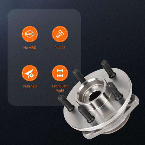 Front Wheel Bearing And Hub Assembly 513158 Kit 5 Lug Without ABS for Dodge Dakota Ford Explorer