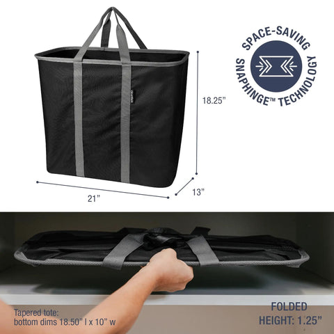 Collapsible Laundry Caddy 2 Pack 64L Cream Charcoal Foldable Laundry Basket 21x13x18.25in folded to 1.25in with sturdy handles