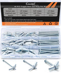 Heavy Duty Toggle Bolt And Wing Nut Set For Drywall 48 Piece Hollow Wall Anchors Kit with zinc plated steel bolts in box