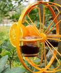Oriole Bird Feeder For Outdoors Jelly And Oranges Glass And Powder Coated Metal Hanging Feeder With Clear Jelly Cup