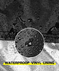 Top Shelf Waterproof Oxford Cloth Thickness Planer Dust Cover For 25 Inch Woodworking Tools Heavy Duty Dust Guard with waterproof vinyl lining and water droplets.
