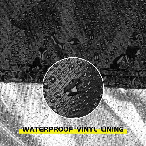 Top Shelf Waterproof Oxford Cloth Thickness Planer Dust Cover For 25 Inch Woodworking Tools Heavy Duty Dust Guard with waterproof vinyl lining and water droplets.