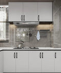 Modern kitchen with 20 Pack 3 Inch Matte Black Cabinet Handles And Drawer Pulls For Kitchen Cupboards Durable Metal Cabinet Hardware