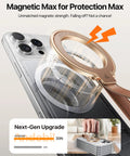 Premium Top Grain Leather MagSafe Phone Grip Holder with zinc metal kickstand, showcasing strong magnetic strength.