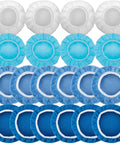 20 Piece Car Buffer Pad Set For Orbital Polisher 5 To 6 Inch Pads For Polishing Buffing And Waxing With Navy Blue Terry Cloth White Wool And Blue Non Woven Pads For A Pro Shine.