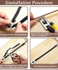 Installation procedure for Straight Shooter Drawer Repair Kit With Six Heavy Duty Support Brackets And Commercial Screws To Solidify Loose Drawers And Upgrade Cabinetry Right Away.