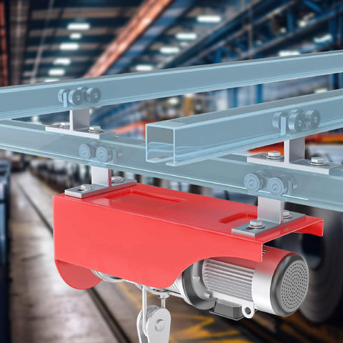 Beefy 4 Wheel Electric Hoist Trolley Assembly For 1.625 Inch And Up Strut Channels Steel Strut Channel Accessory With 700 Lb Vertical Load