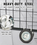 6 Inch Rolling Gate Wheel Carrier For Chain Link Fence Heavy Duty Gate Caster Kit with rubber wheels on steel frame