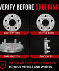 Image showing specifications for Heavy Duty Forged 3 Inch Wheel Adapters Converting 8x6.5 To 8x170 Bolt Pattern.