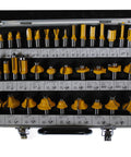 Beast 35 Piece Carbide Router Bit Set With Case Half Inch Shanks for Woodworking Includes Core Box Bits Radius One Eighth and One Quarter