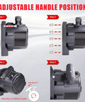 Beefed Up 13500 Lb Wireless Recovery Winch With 3/8 Inch 85 Ft Synthetic Rope For Jeep SUV Truck And Trailer IP68 Waterproof 12V Electric Winch Panther Series 3S With Two Remotes adjustable handle position, 10 angles