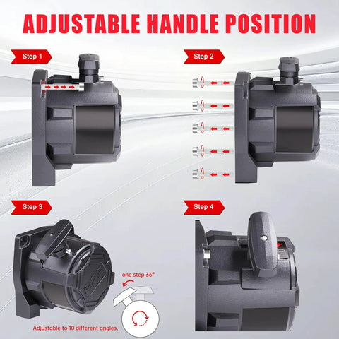 Beefed Up 13500 Lb Wireless Recovery Winch With 3/8 Inch 85 Ft Synthetic Rope For Jeep SUV Truck And Trailer IP68 Waterproof 12V Electric Winch Panther Series 3S With Two Remotes adjustable handle position, 10 angles