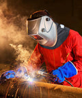 Welder using Welding Neck Protector Gaiter for Heavy Duty Work Safety Tough As Nails Cut Scratch Heat Resistant Neck Warmer