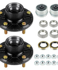 5 On 5 Trailer Idler Hub Kit Set Of 2 For 3500 Lb Axles With 5 Inch Bolt Circle, 5 Hole Idler Hub Replacement Drum Assembly For RVs