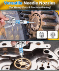 Using Grease Gun Coupler Kit With 2 Dual Lever Tips, 90 Degree Adapter And 2 Needle Tips For All In One Grease Fitting Accessories